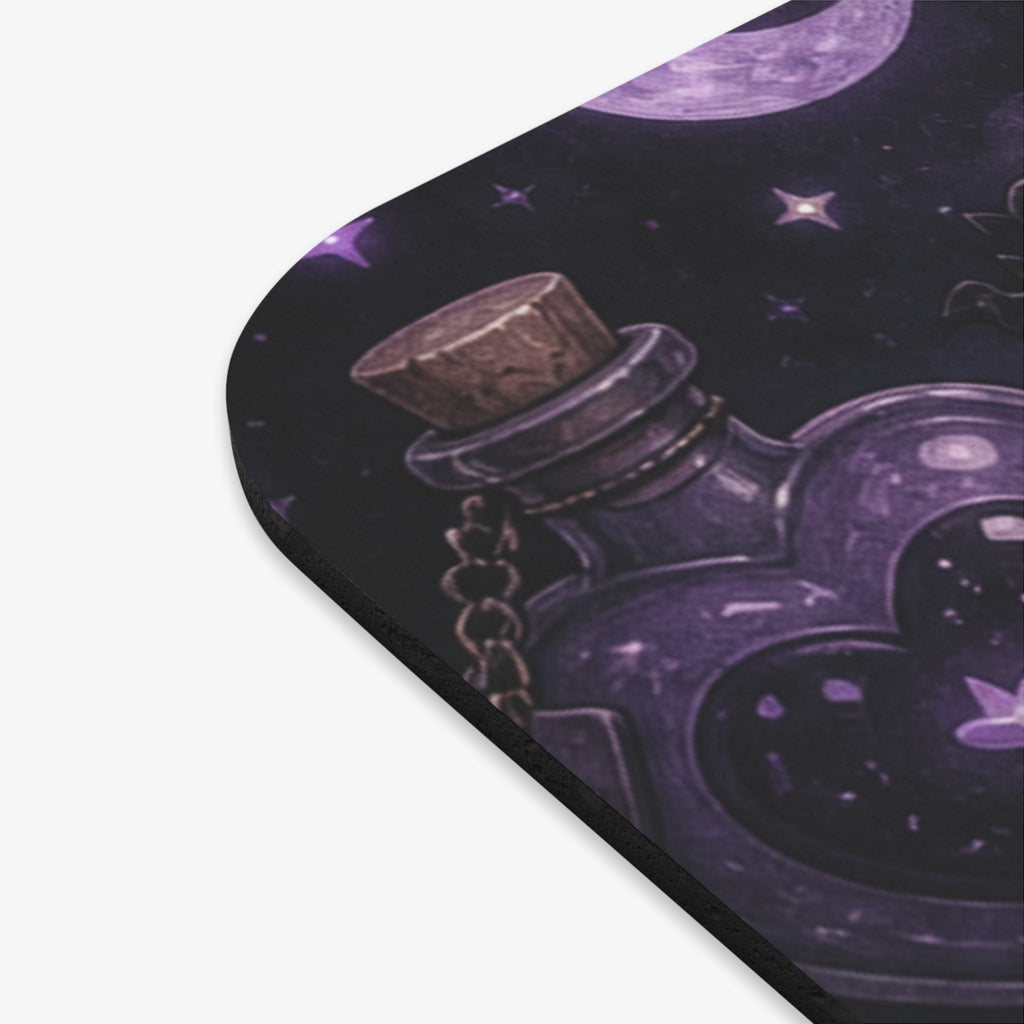 Purple Witch Cat Mouse Pad | Gothic Cat, Crystals, Potion