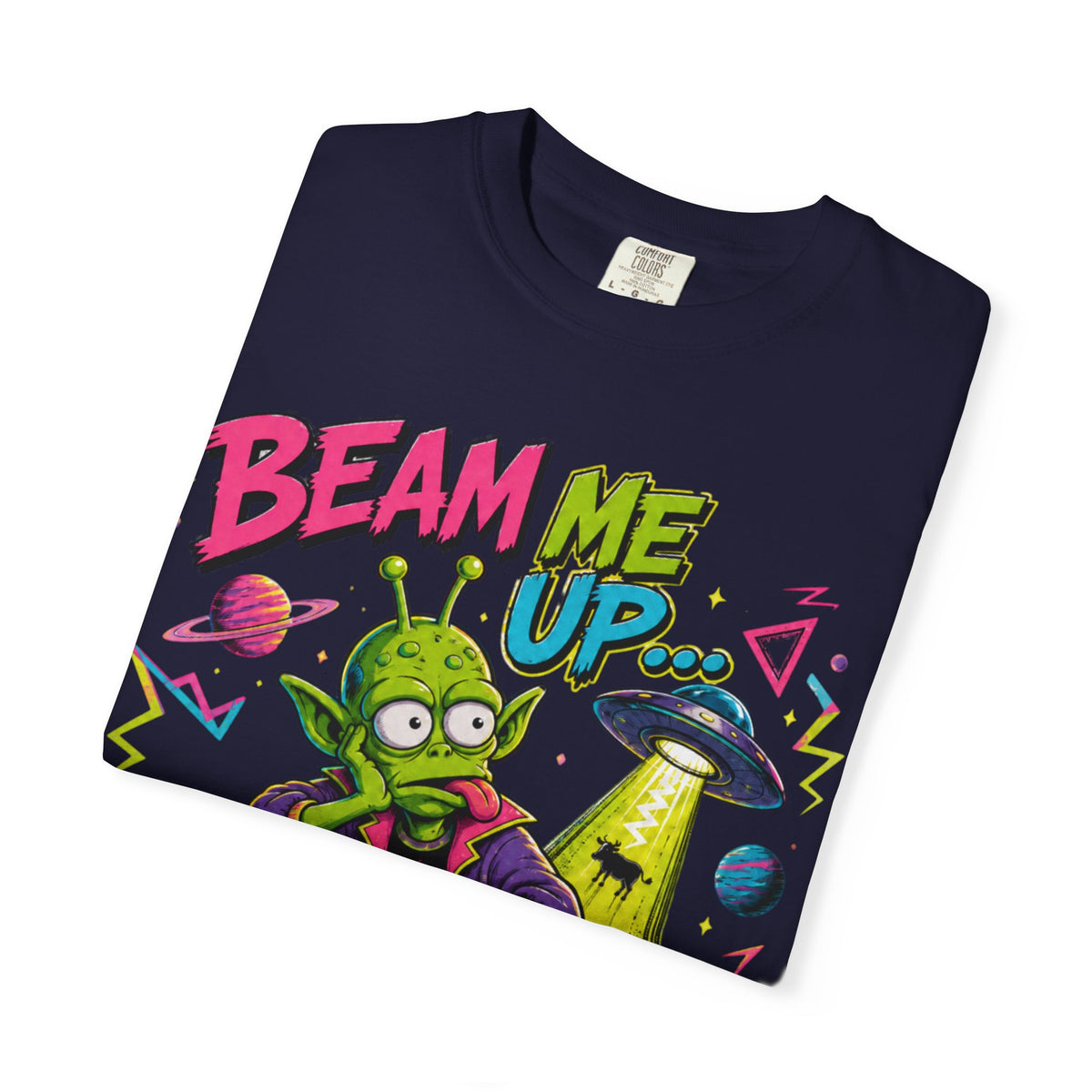 Beam Me Up I'm Bored T-Shirt | Alien Graphic Tee, Retro Cartoon Design