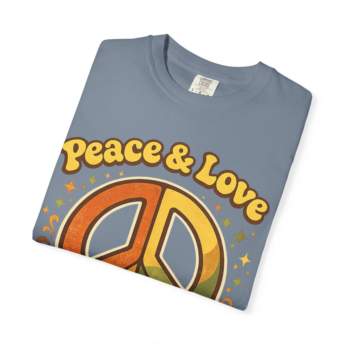 Peace & Love Peace Sign T-Shirt | Retro 70s Hippie Vibes
