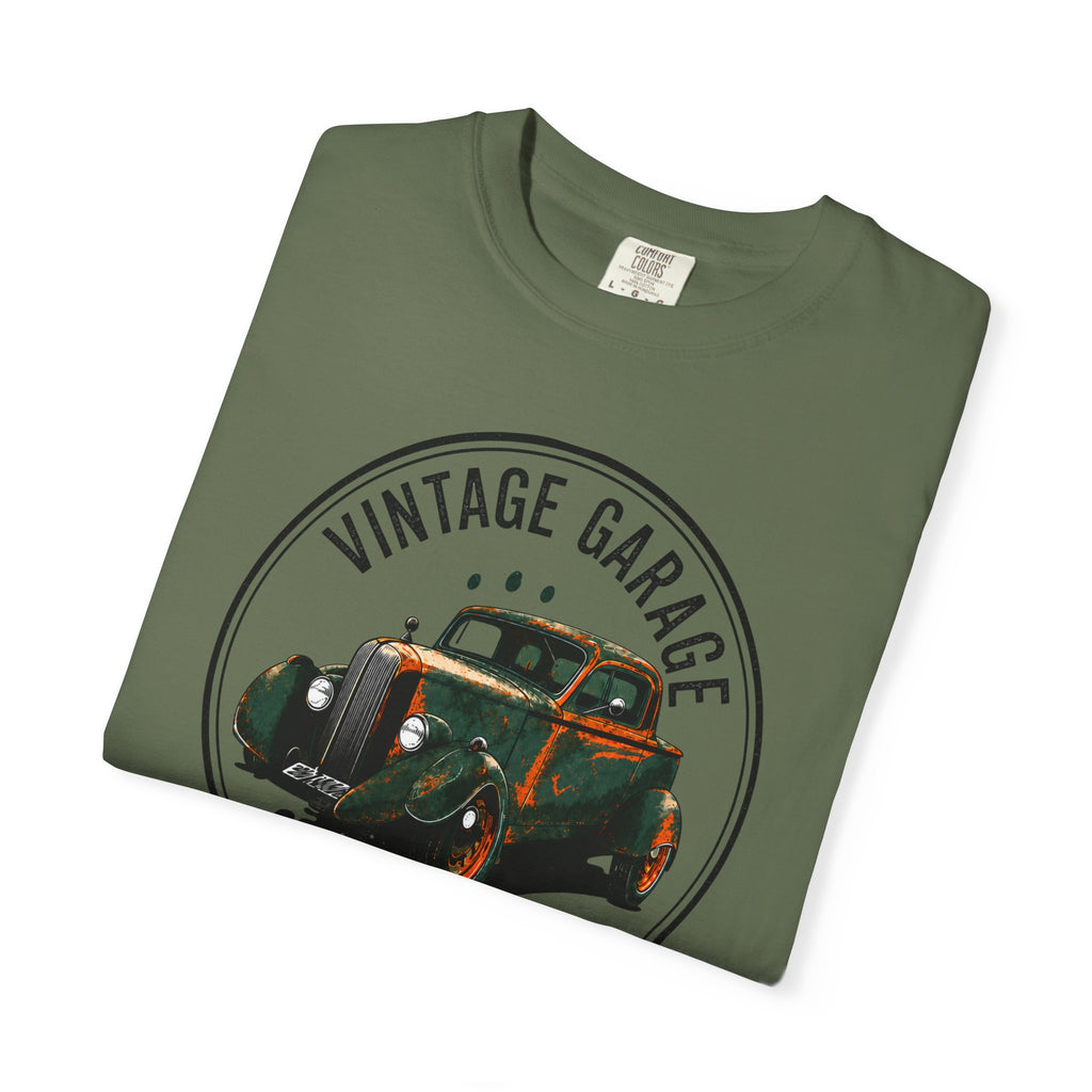 Vintage Garage Hot Rod T-Shirt | Classic Car Circle Logo