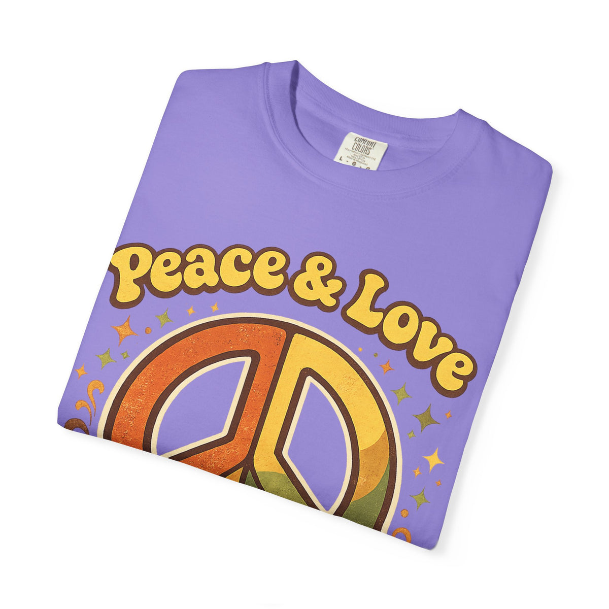 Peace & Love Peace Sign T-Shirt | Retro 70s Hippie Vibes