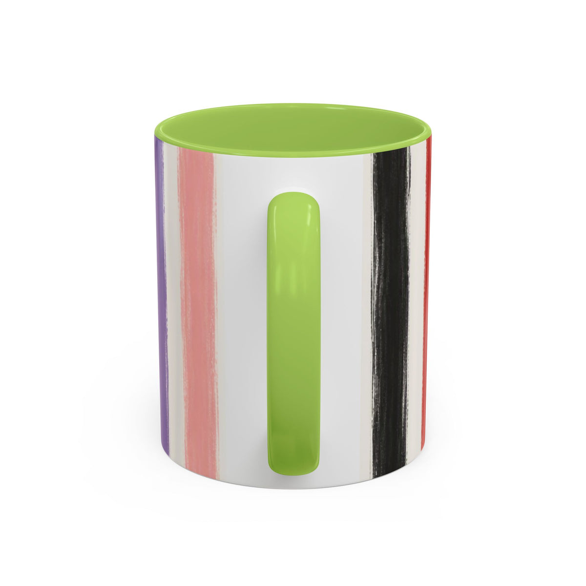 Rainbow Striped Accent Coffee Mug (11/15oz)