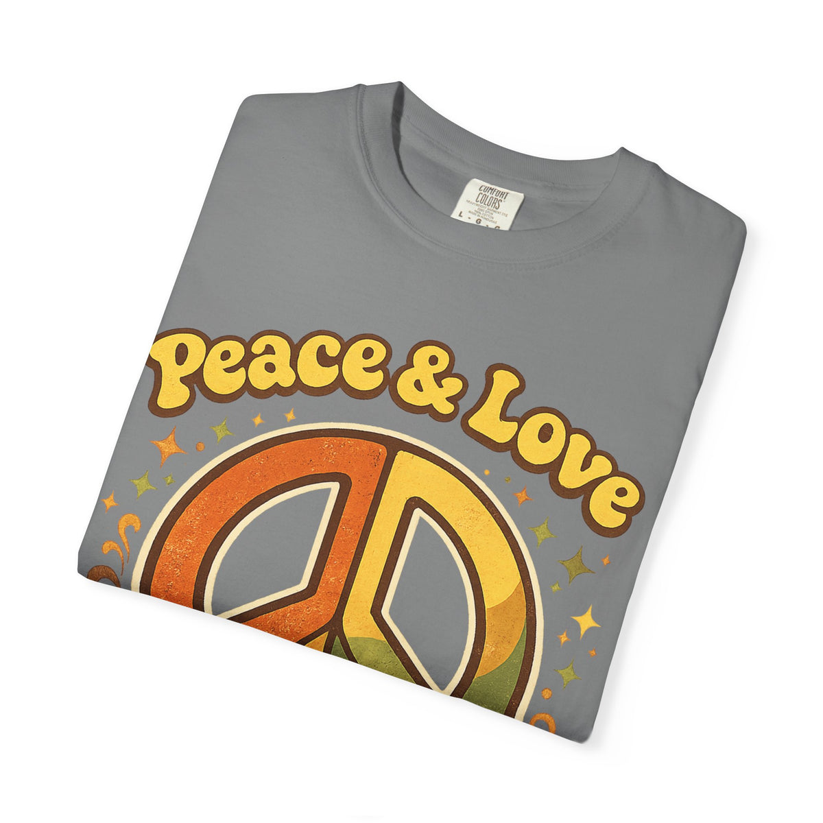Peace & Love Peace Sign T-Shirt | Retro 70s Hippie Vibes