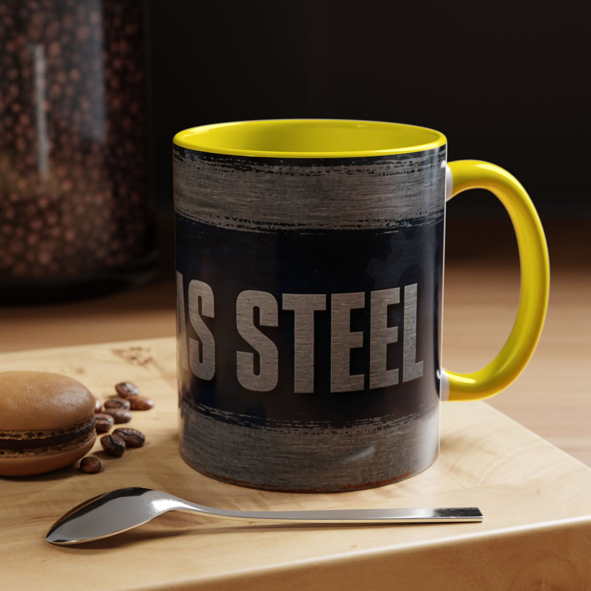 Tough as Steel Coffee Mug — Rustic Industrial Accent 11/15oz