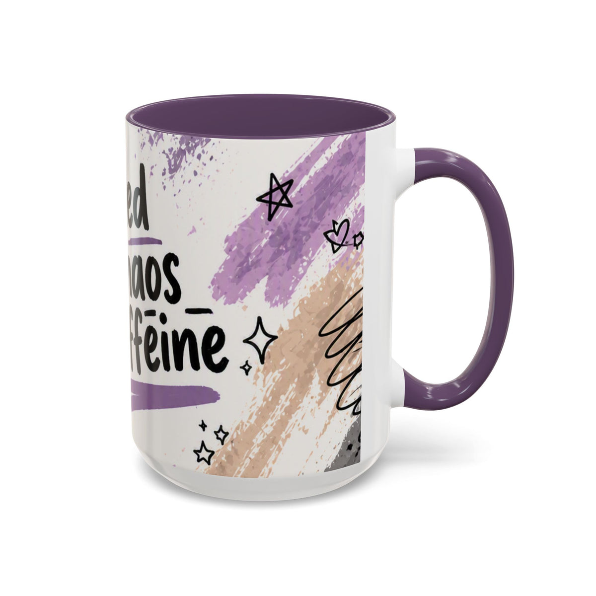 Fueled by Chaos & Caffeine Accent Coffee Mug