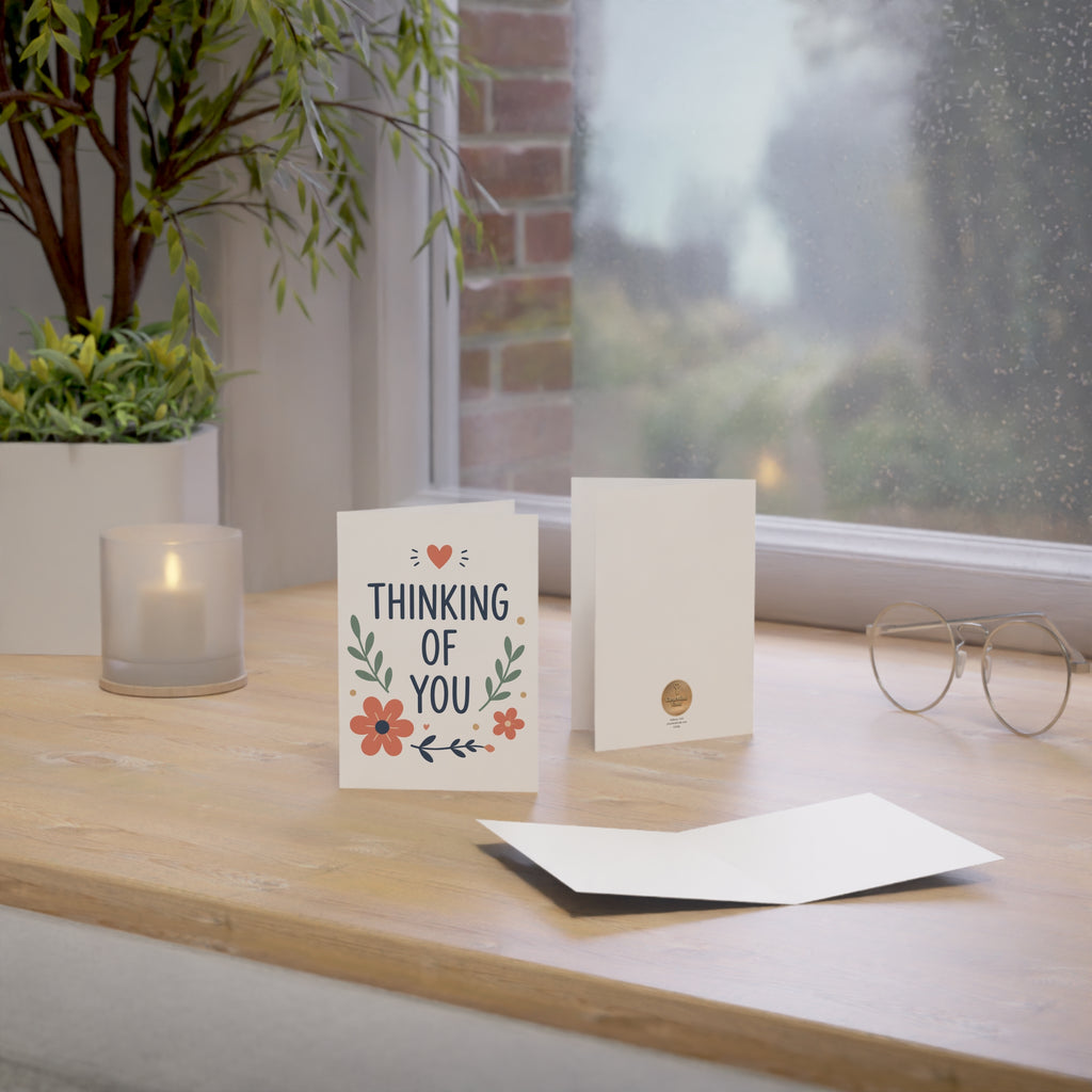 Thinking of You Greeting Card — Floral Sympathy & Support Note (Multi-Pack)