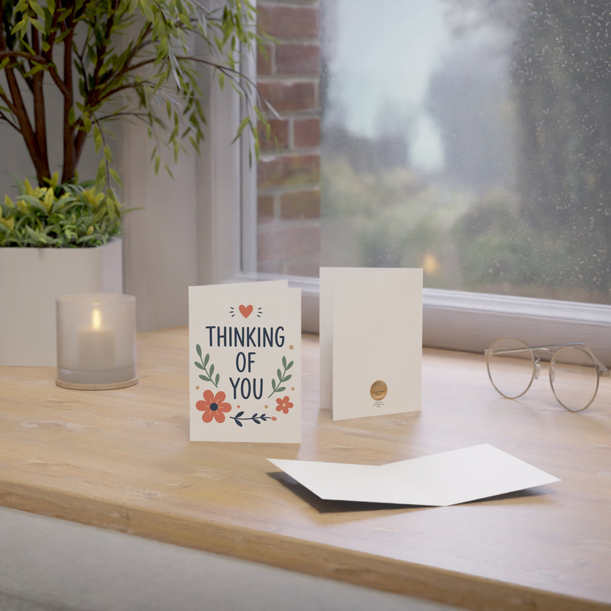 Thinking of You Greeting Card — Floral Sympathy & Support Note (Multi-Pack)