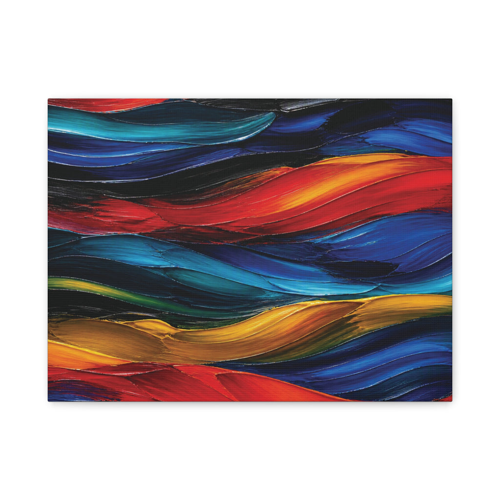 Abstract Color Wave Matte Canvas Print — Vibrant Stretched Wall Art