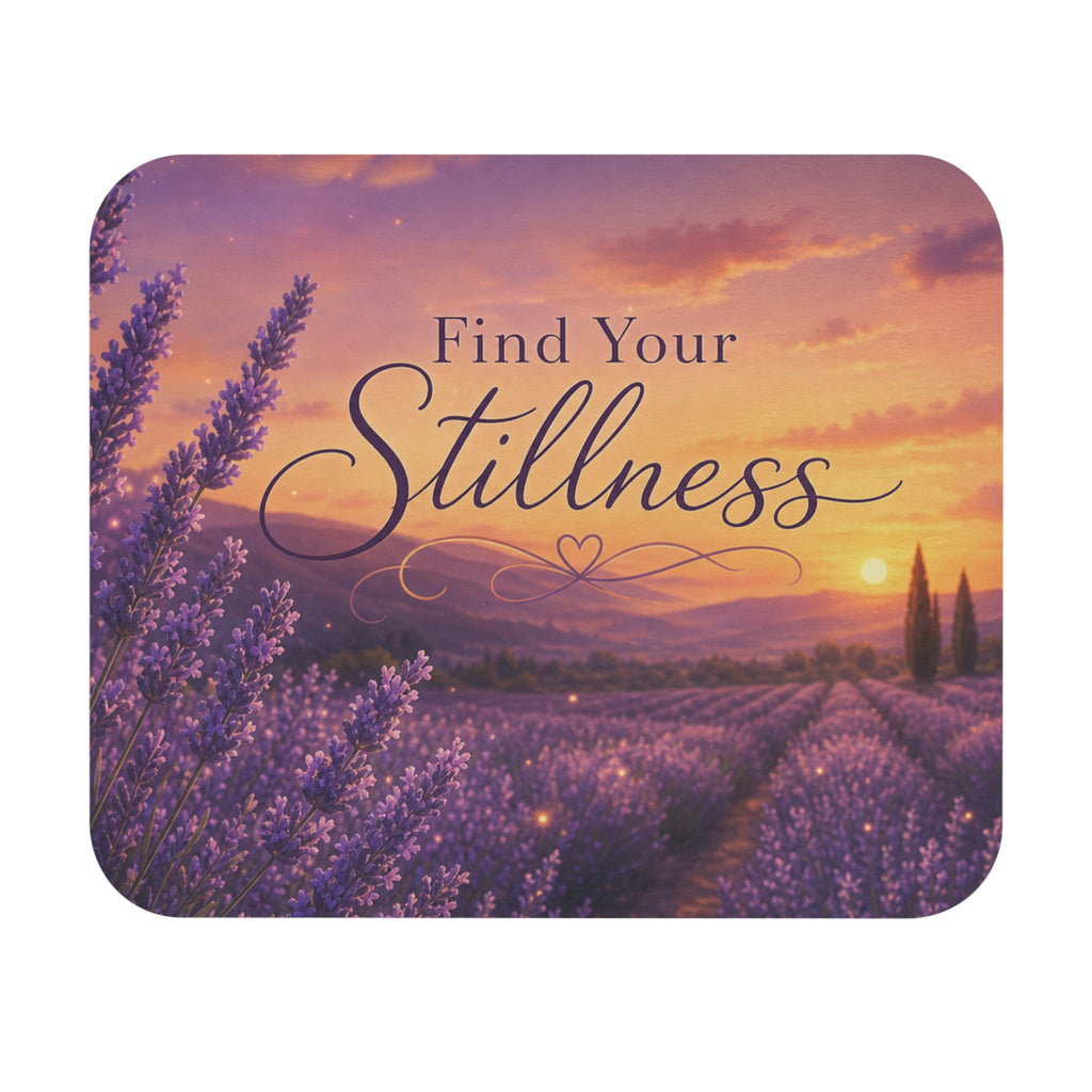 Find Your Stillness Mouse Pad | Lavender Field Sunset Desk Mat