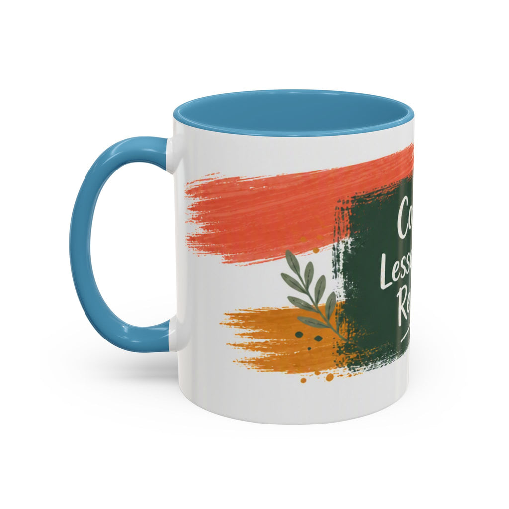 Teacher Coffee Mug - "Coffee. Lesson Plans. Repeat." Accent Ceramic Cup (11/15oz)