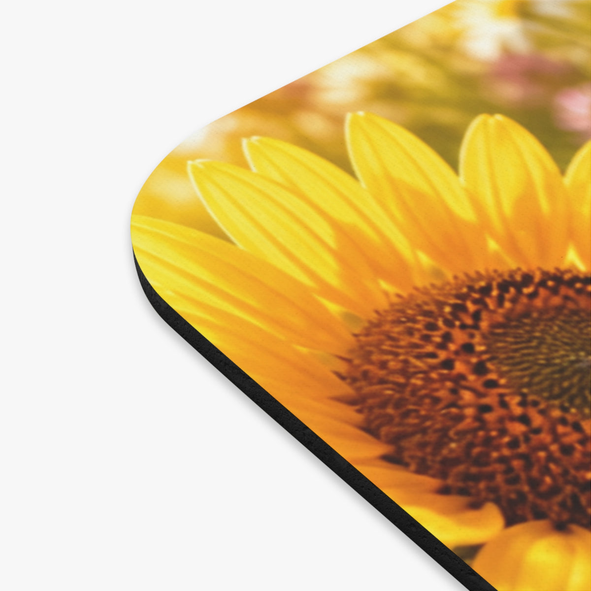 Bloom Where You Buzz Mouse Pad | Floral Bee Garden Desk Mat