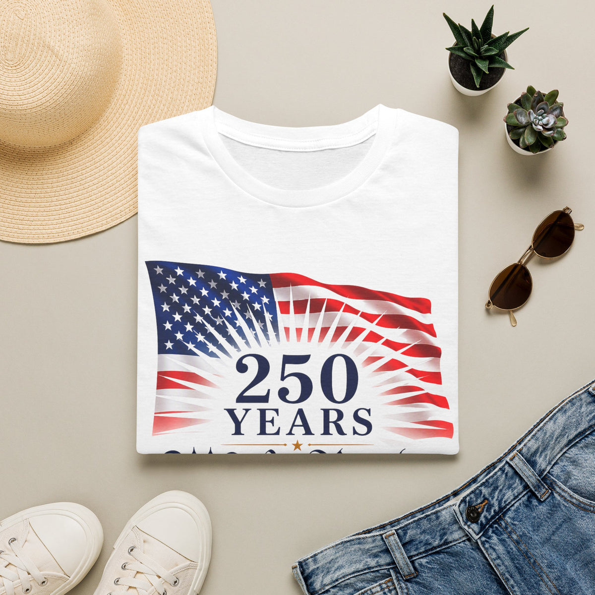 250 Years We the People T‑Shirt — 1776–2026 American Flag Bicentennial Commemorative Tee