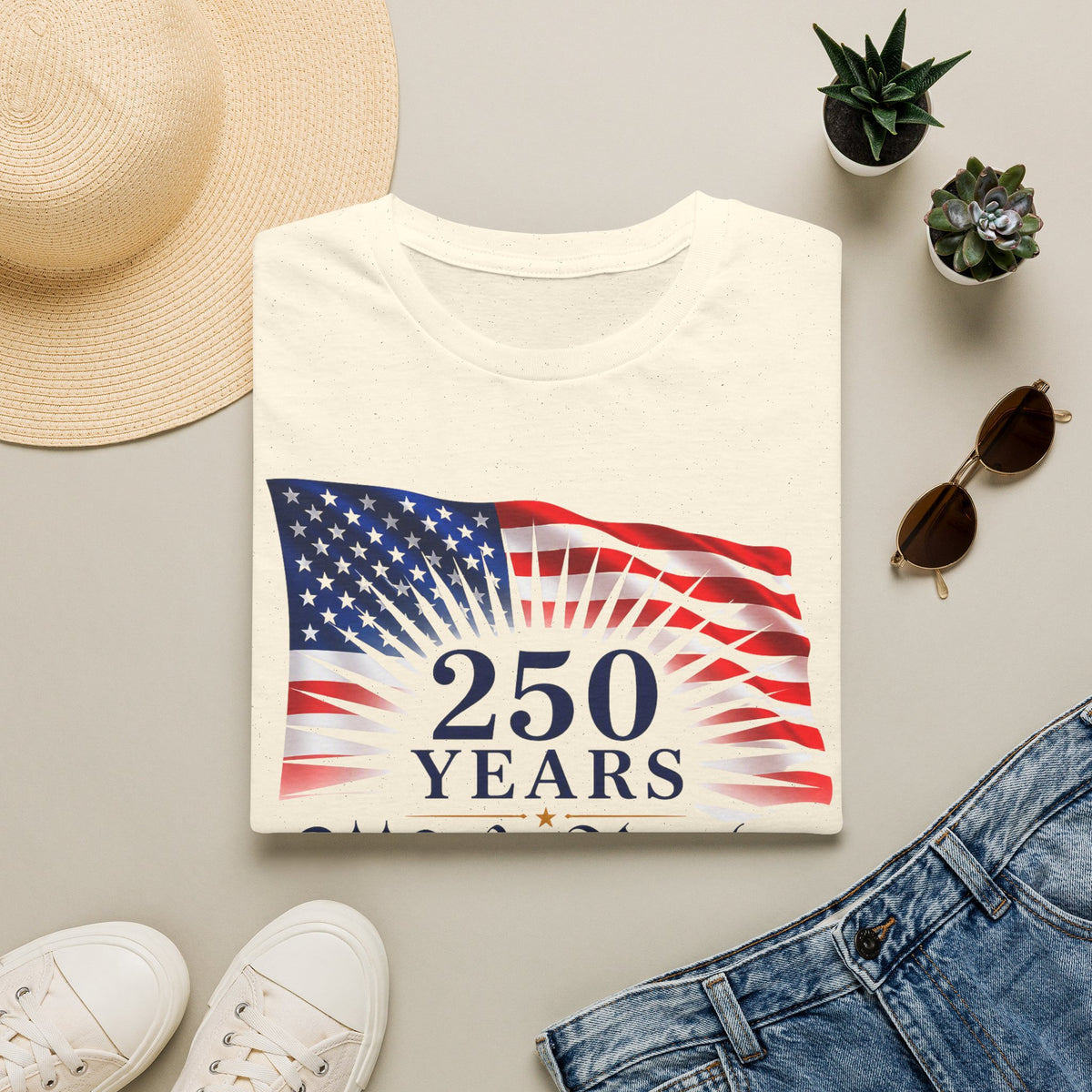 250 Years We the People T‑Shirt — 1776–2026 American Flag Bicentennial Commemorative Tee