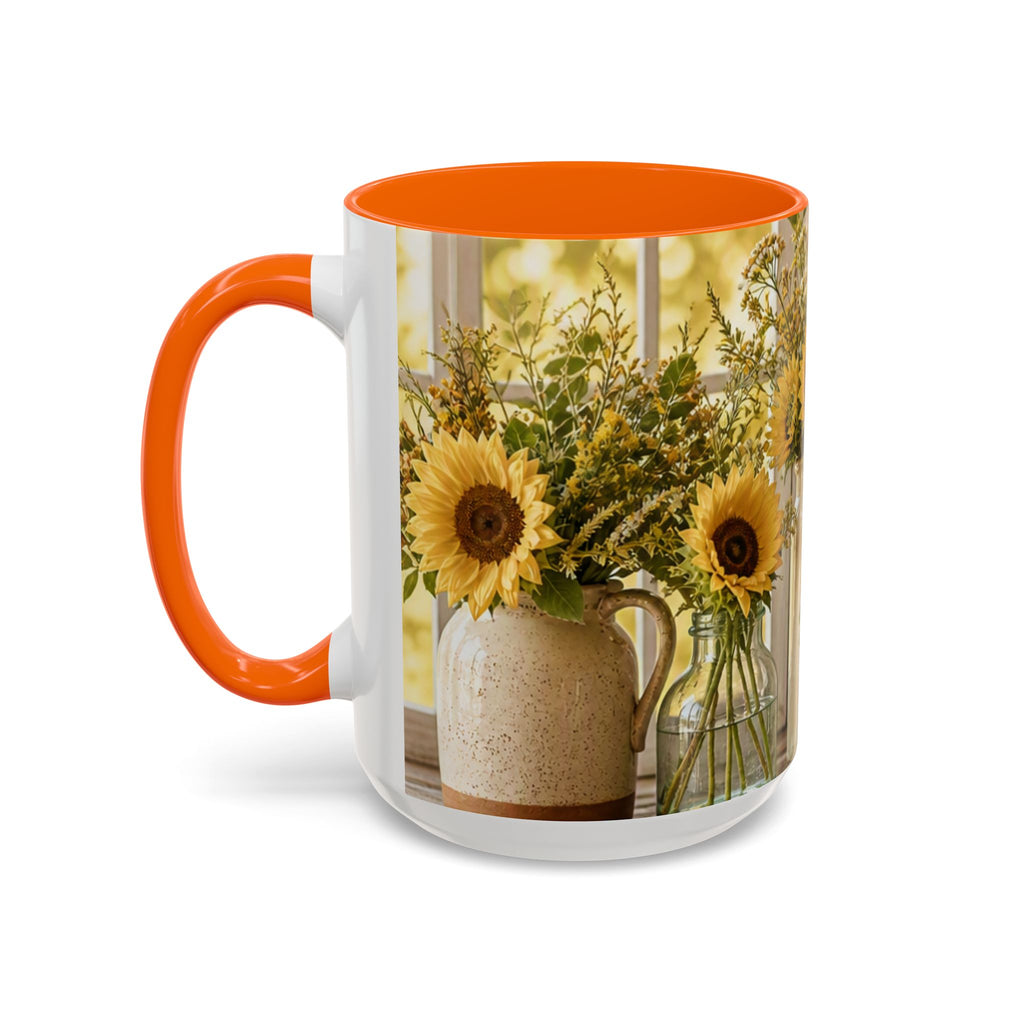 Sunflower Gatherings Coffee Mug — Rustic Farmhouse Accent Mug
