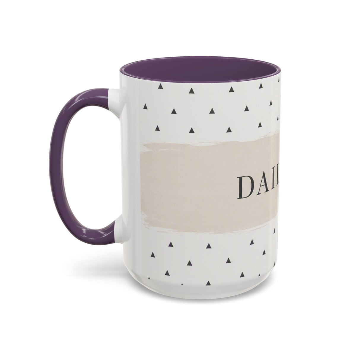Daily Joy Accent Coffee Mug — Minimalist Inspirational Ceramic Mug (11/15oz)