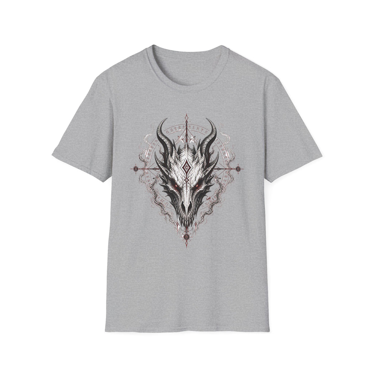 Occult Dragon Skull T-Shirt — Dark Mystical Gothic Graphic Tee