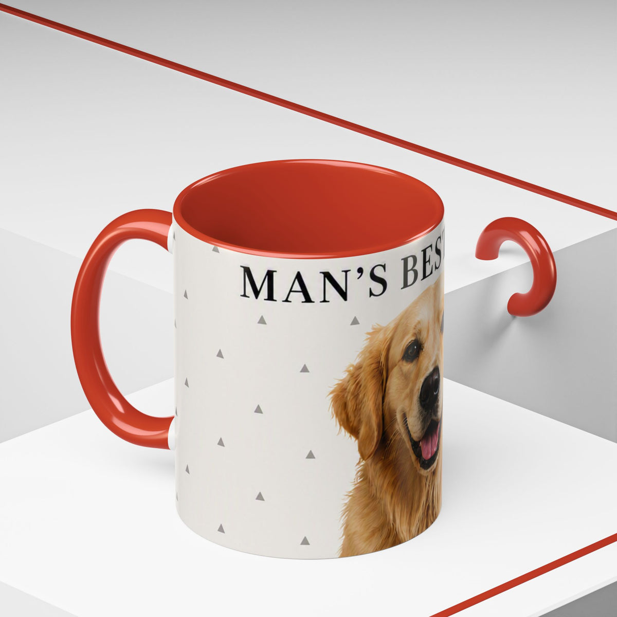 Golden Retriever 'Man's Best Friend' Accent Coffee Mug
