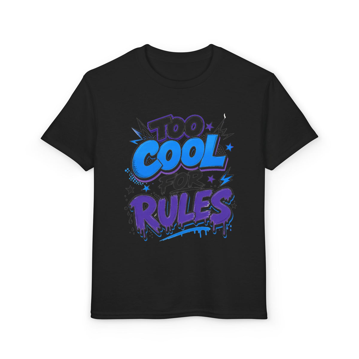 Too Cool For Rules Youth T-Shirt — Funny Graphic Tee for Kids