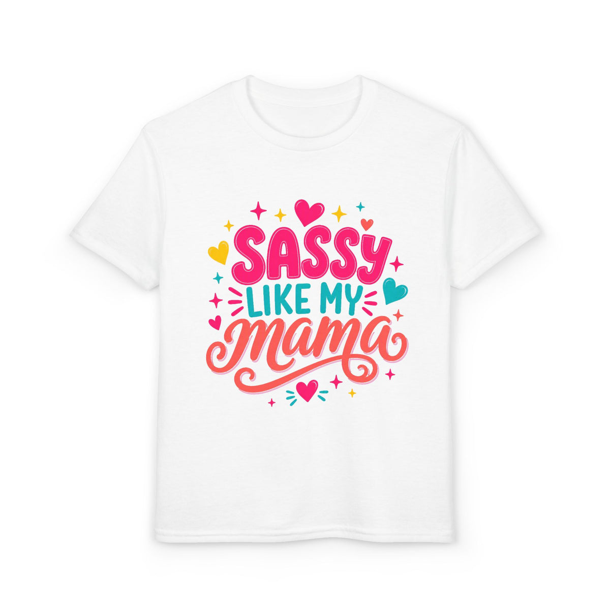 Youth T-Shirt — "Sassy Like My Mama" Colorful Kids Graphic Tee