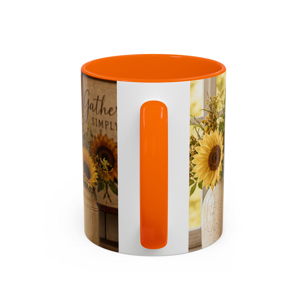 Sunflower Gatherings Coffee Mug — Rustic Farmhouse Accent Mug