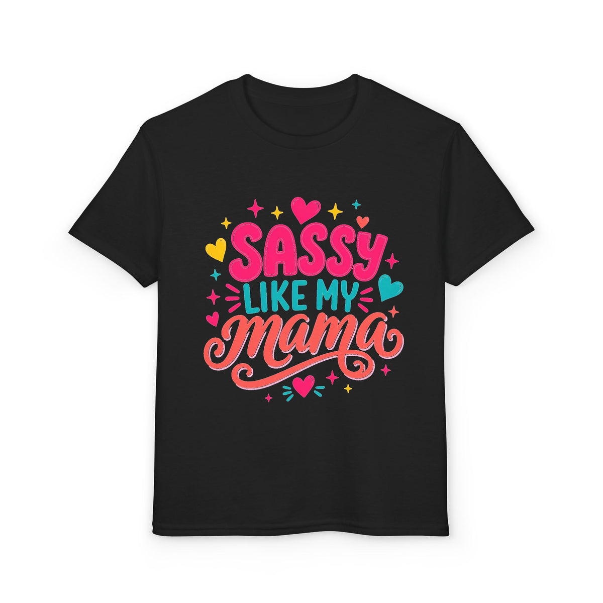 Youth T-Shirt — "Sassy Like My Mama" Colorful Kids Graphic Tee