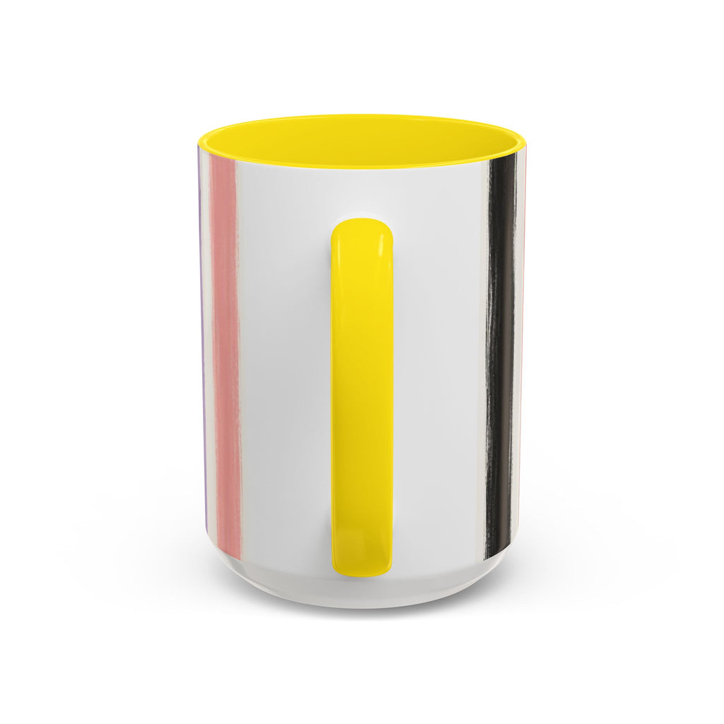 Rainbow Striped Accent Coffee Mug (11/15oz)