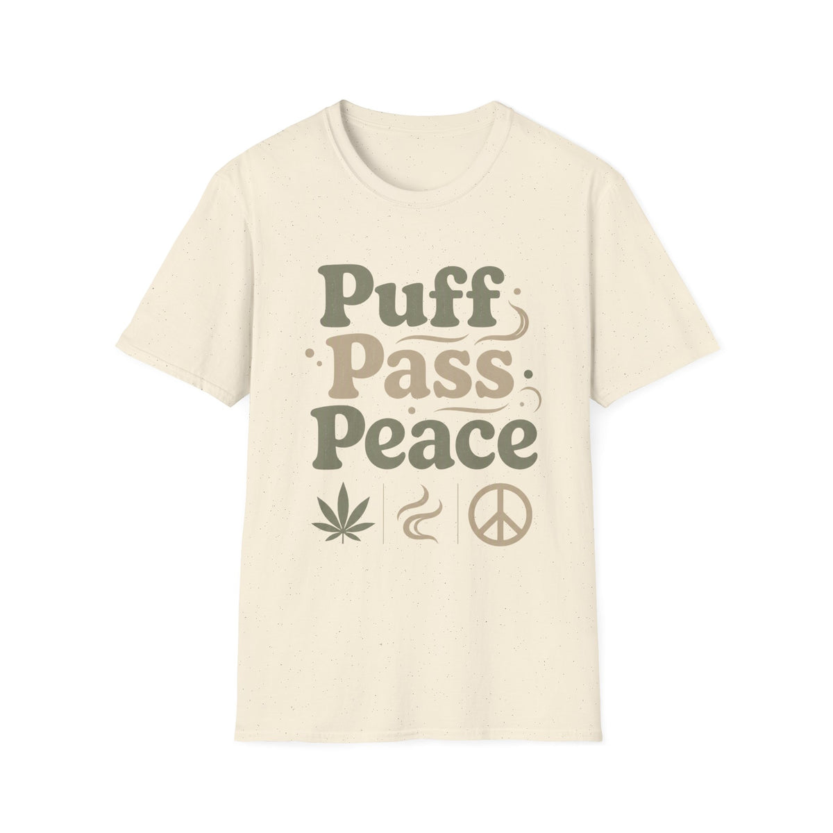 Puff Pass Peace T-Shirt – Retro Leaf & Peace Sign Graphic Tee