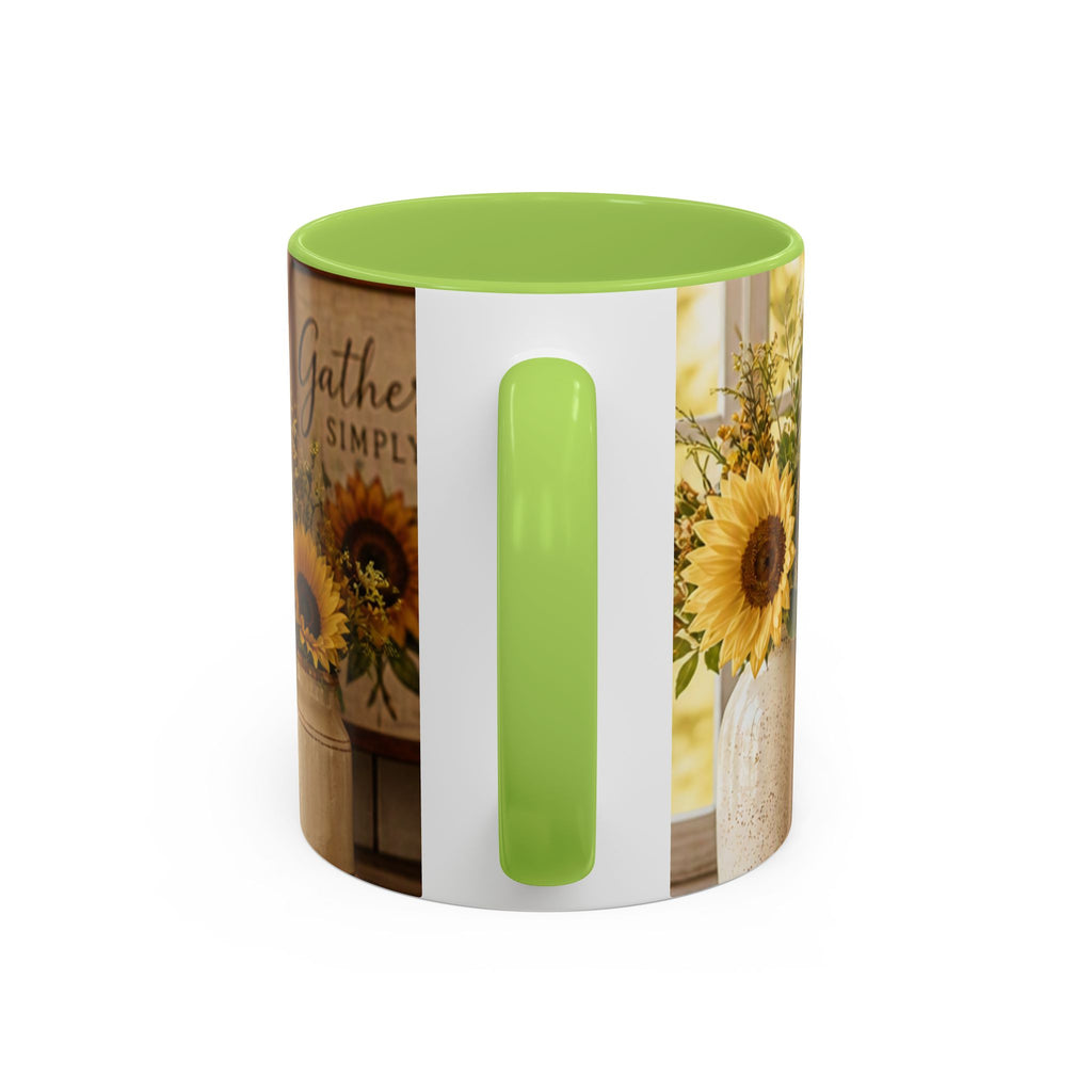 Sunflower Gatherings Coffee Mug — Rustic Farmhouse Accent Mug