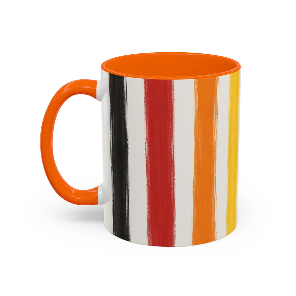 Rainbow Striped Accent Coffee Mug (11/15oz)