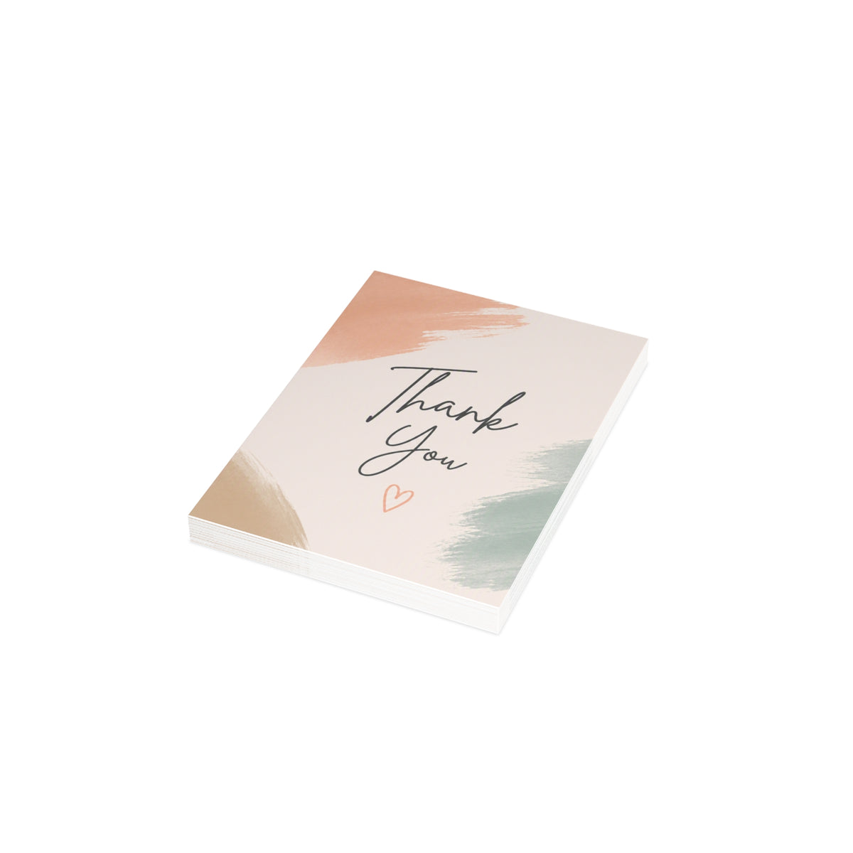 Thank You Greeting Card — Neutral Brushstroke Design (Bulk Pack)